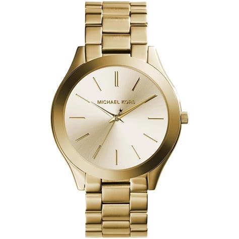 mini slim runway gold michael kors|Michael Kors black chronograph watch.